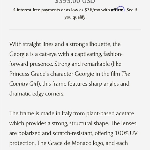 Own a piece of Hollywood! Grace de Monaco Georgie sunglasses - Picture 5 of 6